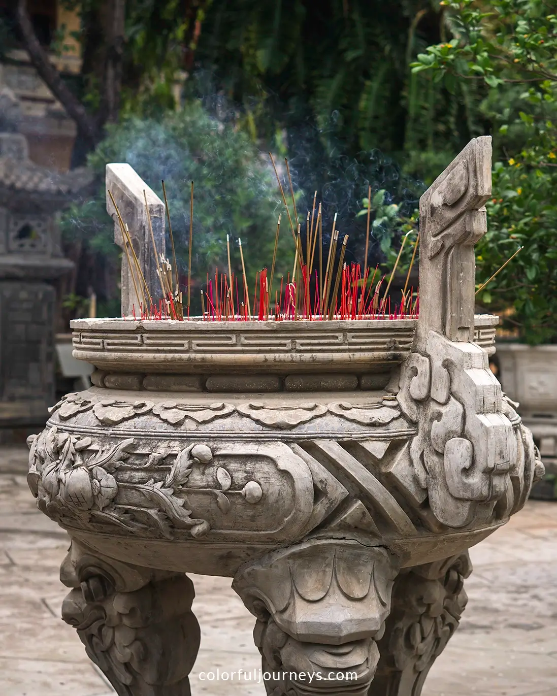 Incense burning at Long Son Pagoda in Nha Trang, Vietnam