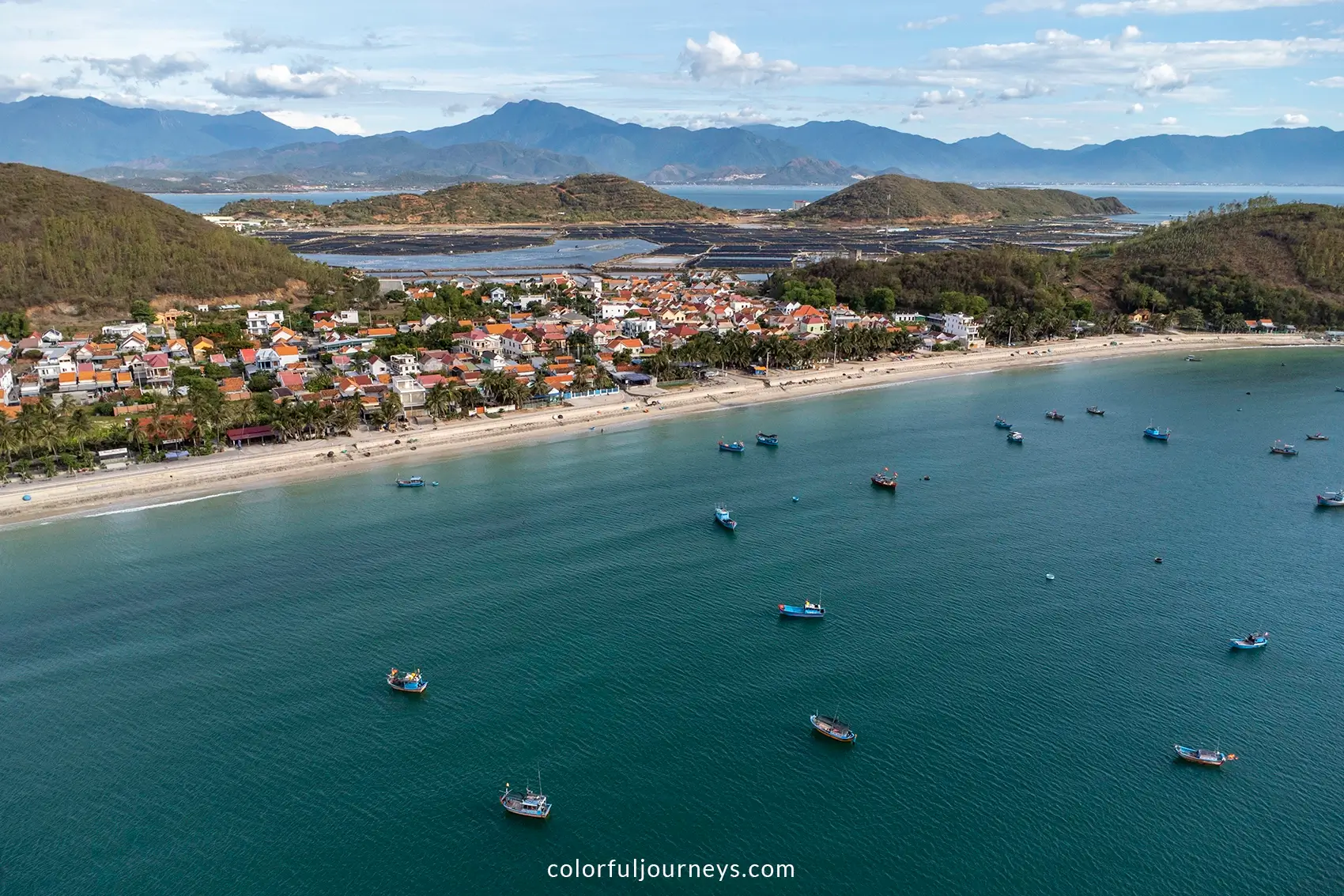A birds-eye view of Doc Let beach, Vietnam
