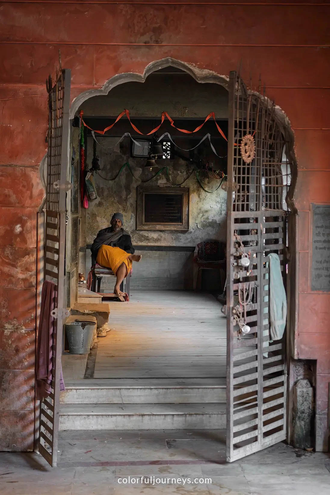 A temple at Galta Ji in Jaipur, India