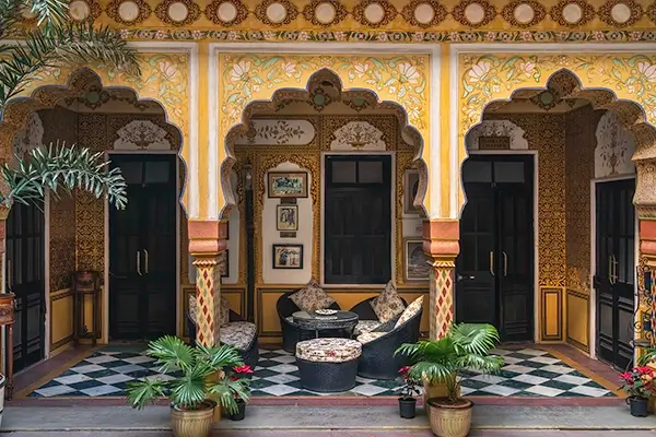 A renovated haveli in Jaipur, India