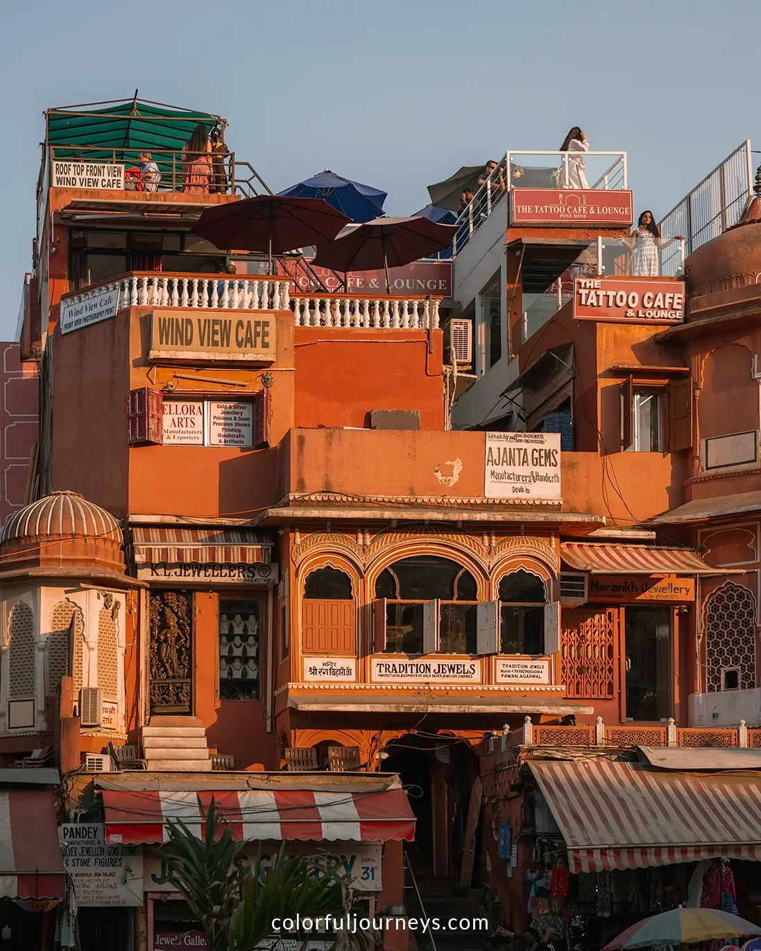 Pink facades in Jaipur, India