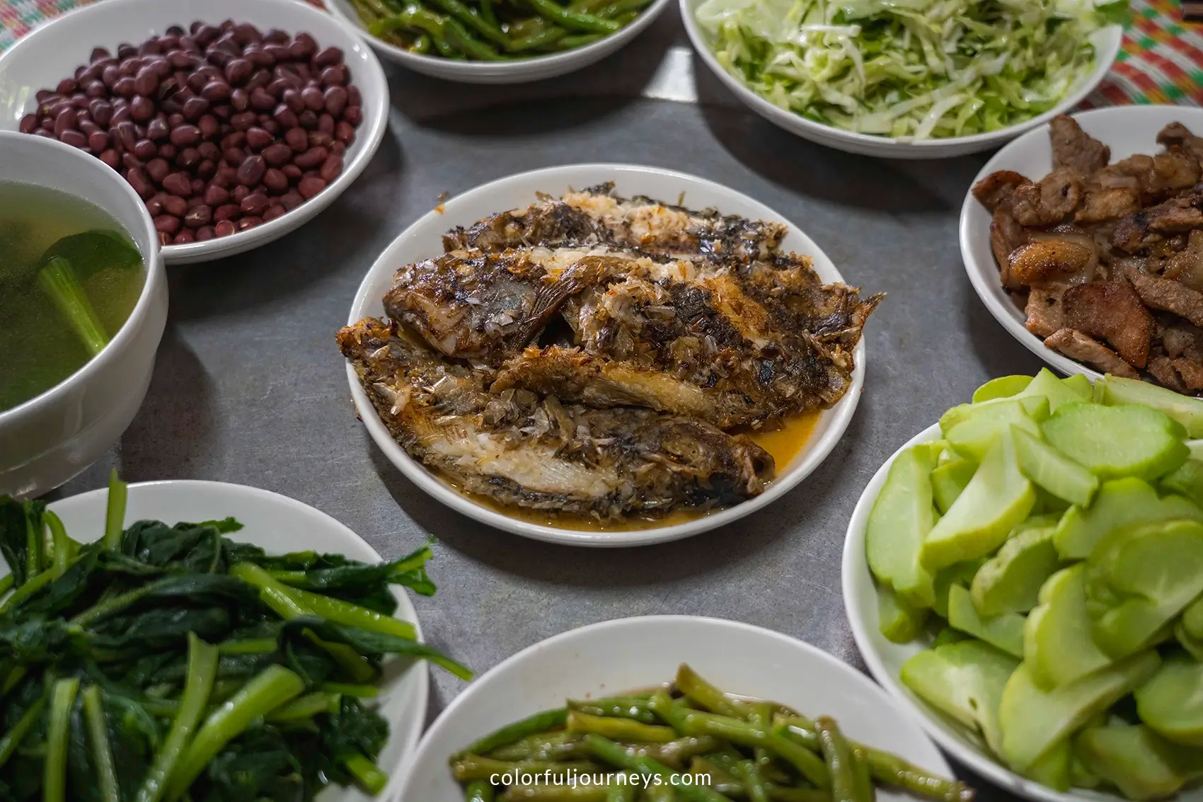 A homecooked meal in the mountains of Vietnam