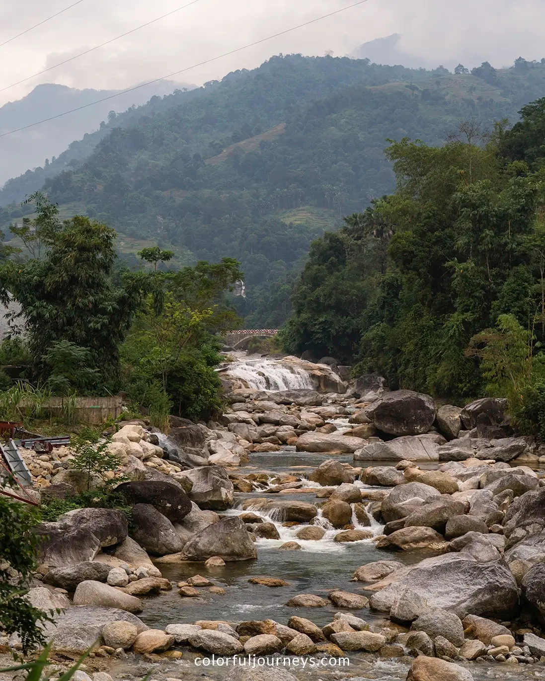 A rocky river in Ha Giang, Vietnam