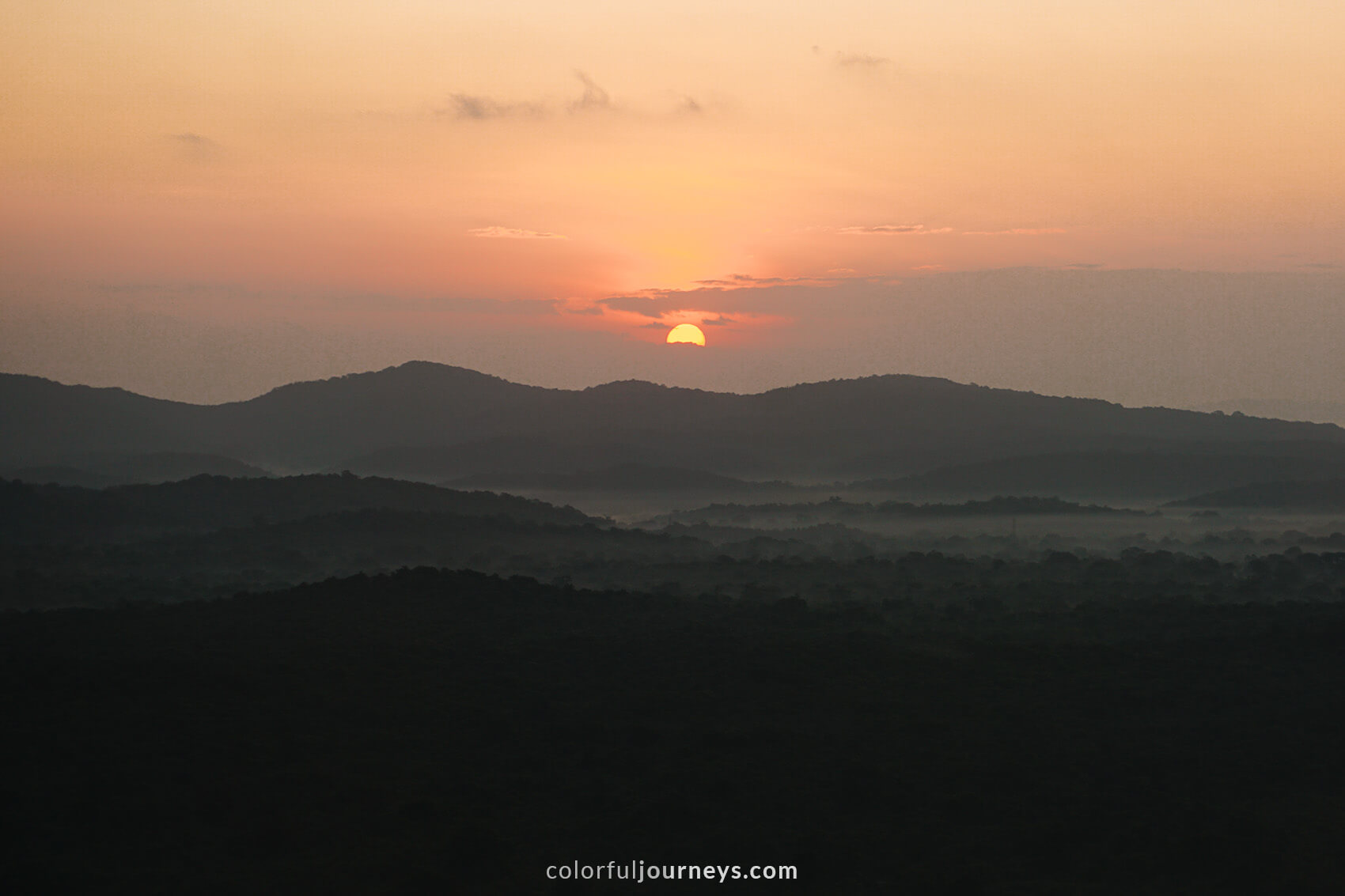 Sunrise seen from Pidurangala Rock