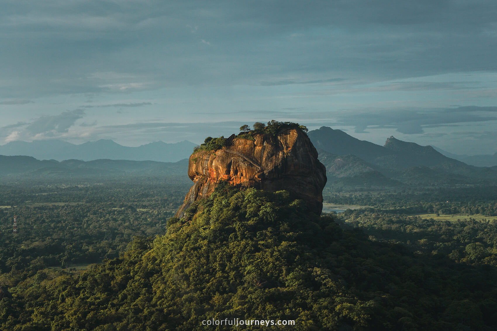 A view at Sigiriya in the early morning.