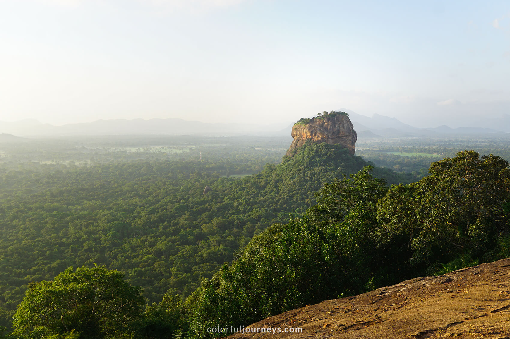 A view at Sigiriya in the early morning. 