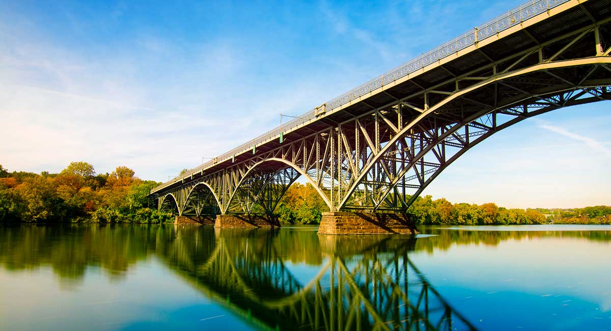 Schuylkill River bridge.