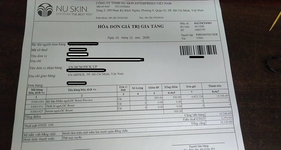 Giá nhà phân phối của máy Ageloc Boost NuSkin