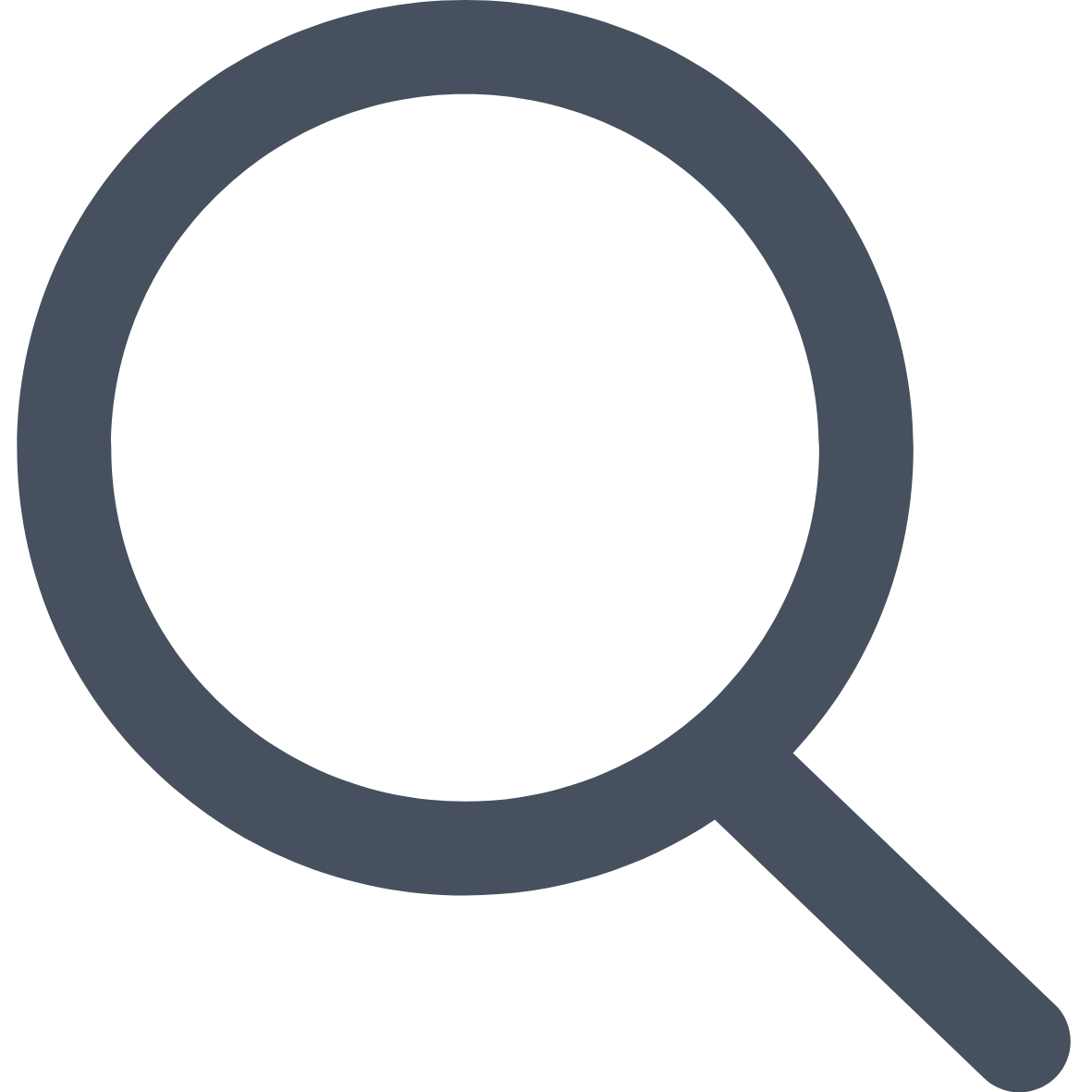 A search icon on a white background