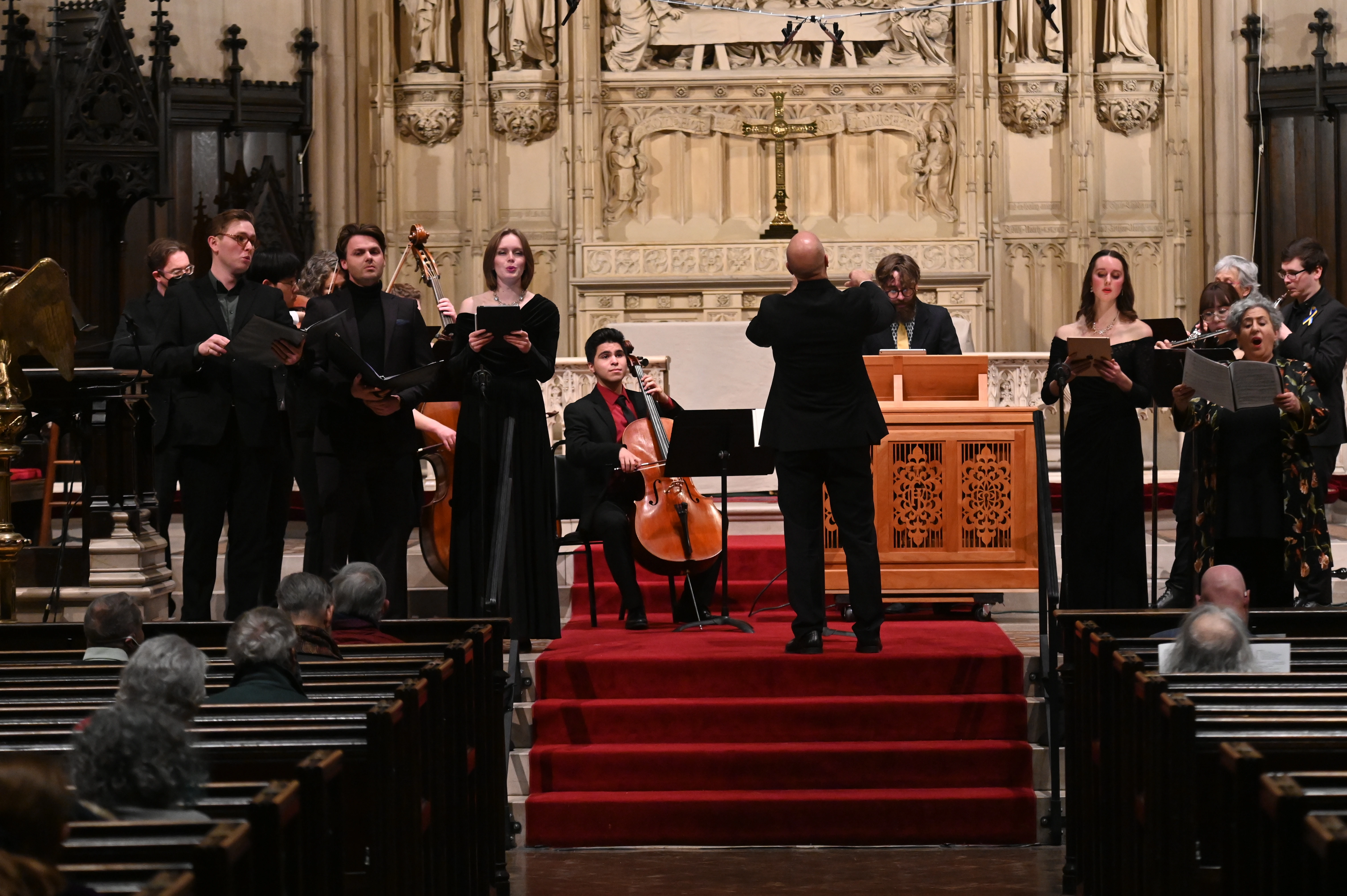 A showcase concert inside a church