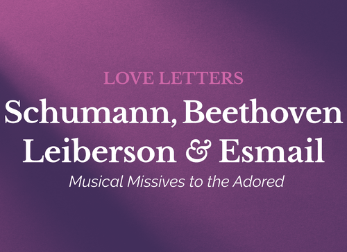 A purple concert poster for a Schumann performance