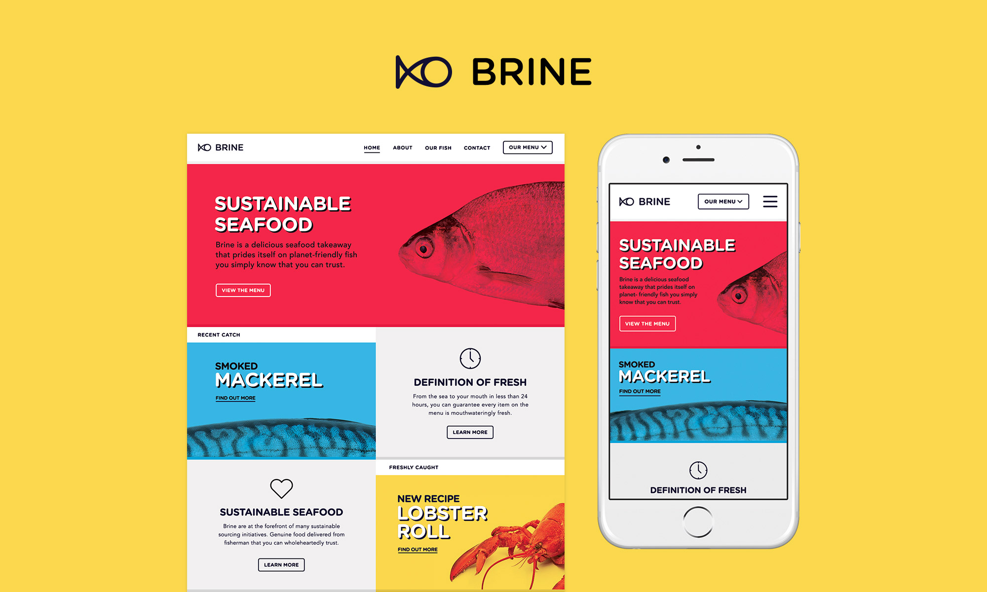 A look at the Brine website and logo.