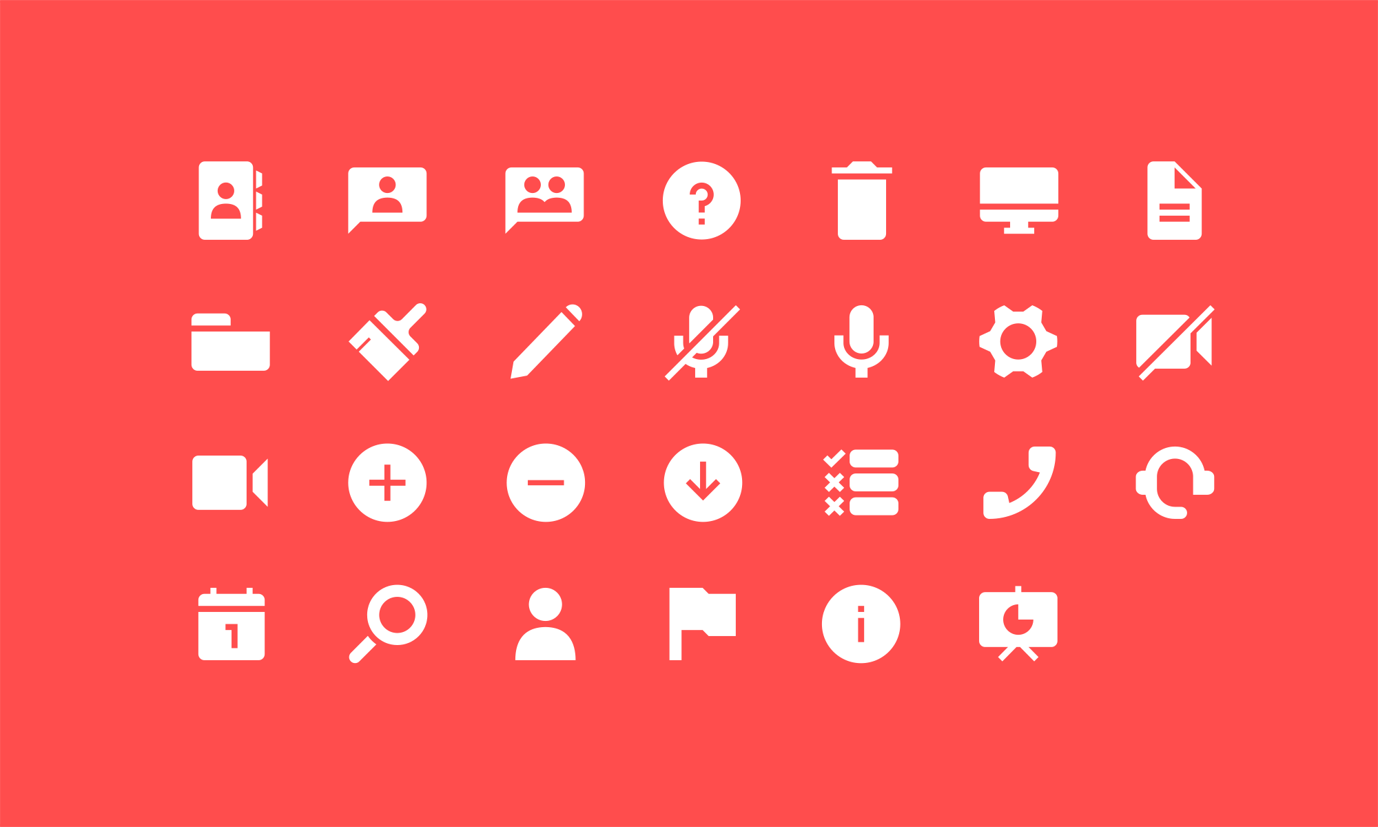 All of the Webinar icons