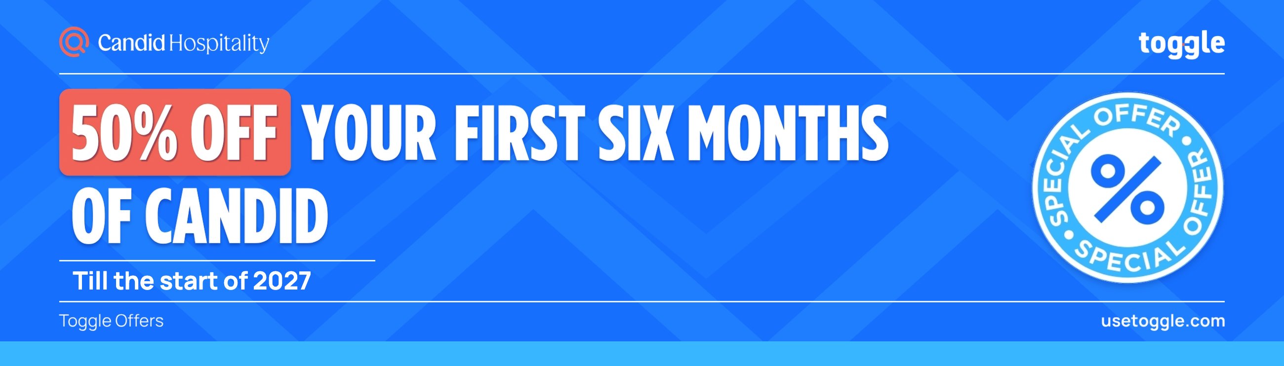 Toggle × Candid: 50% off your first six months, just in time for Christmas hiring!
