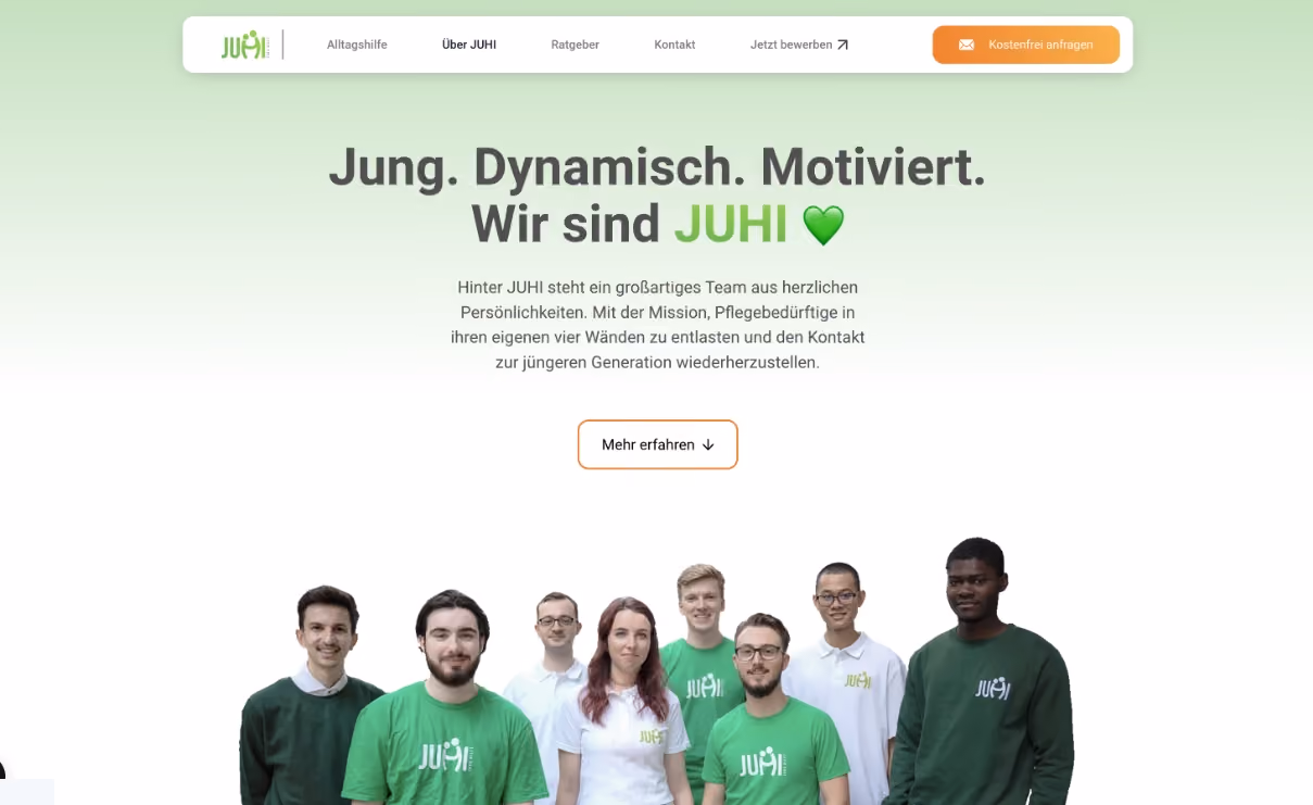 Juhi-Screenshot-von-website