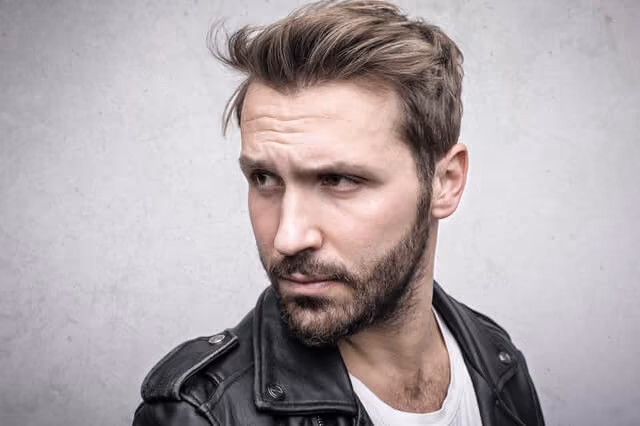 Man in black jacket