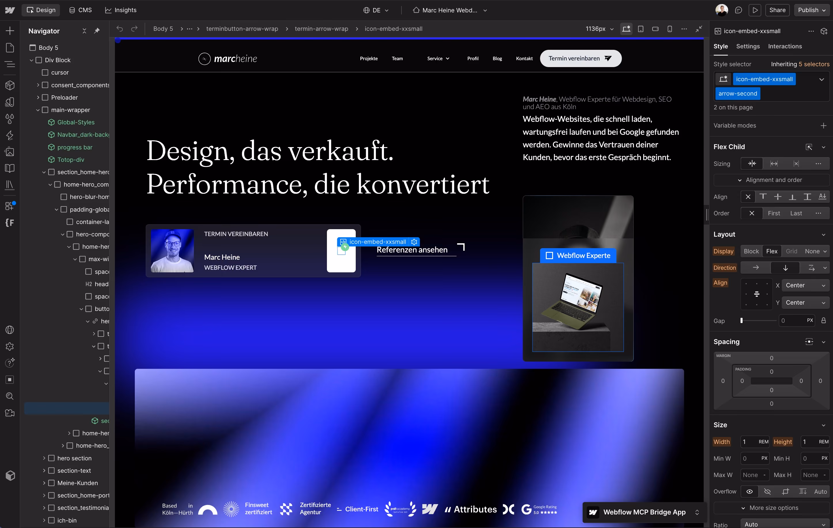 Webflow start page