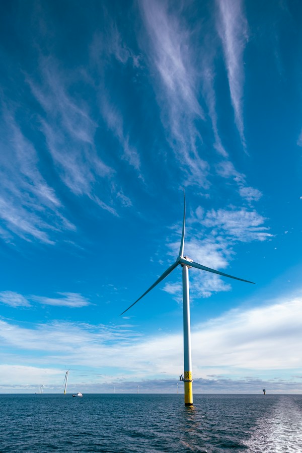 Wind turbines at sea. The Netherlands