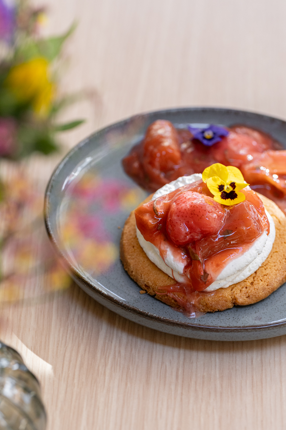 Tarte rhubarbe fraise
