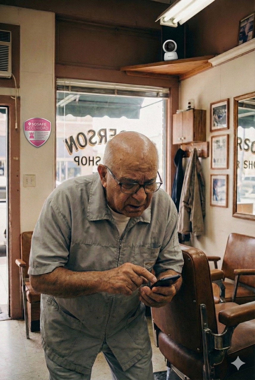Captura de pantalla de la aplicación SOSAFE en la que se muestran los indicadores de las empresas en un mapa.