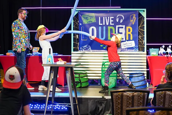 Photo of two children playing at Reach Church