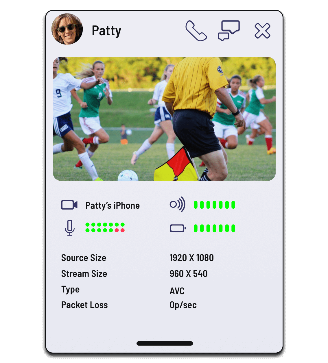 Detail of Livener's user interface