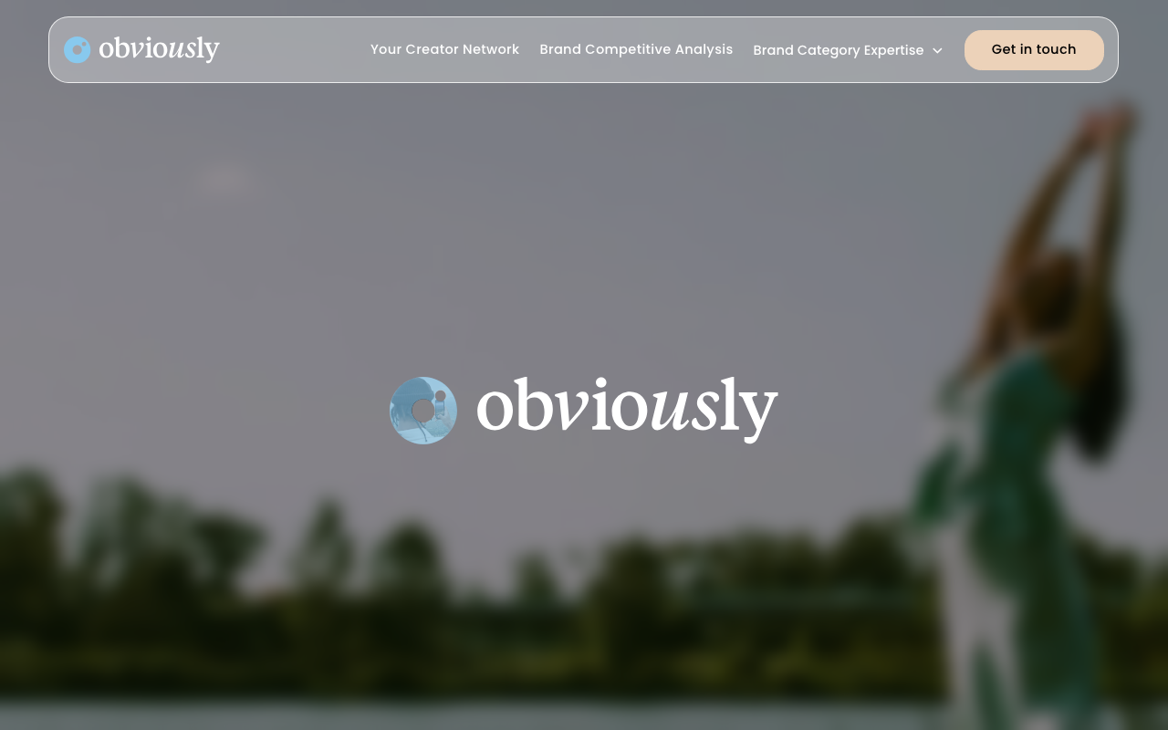 Obviously homepage, enterprise influencer marketing agency