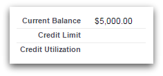 Credit Utilization blank