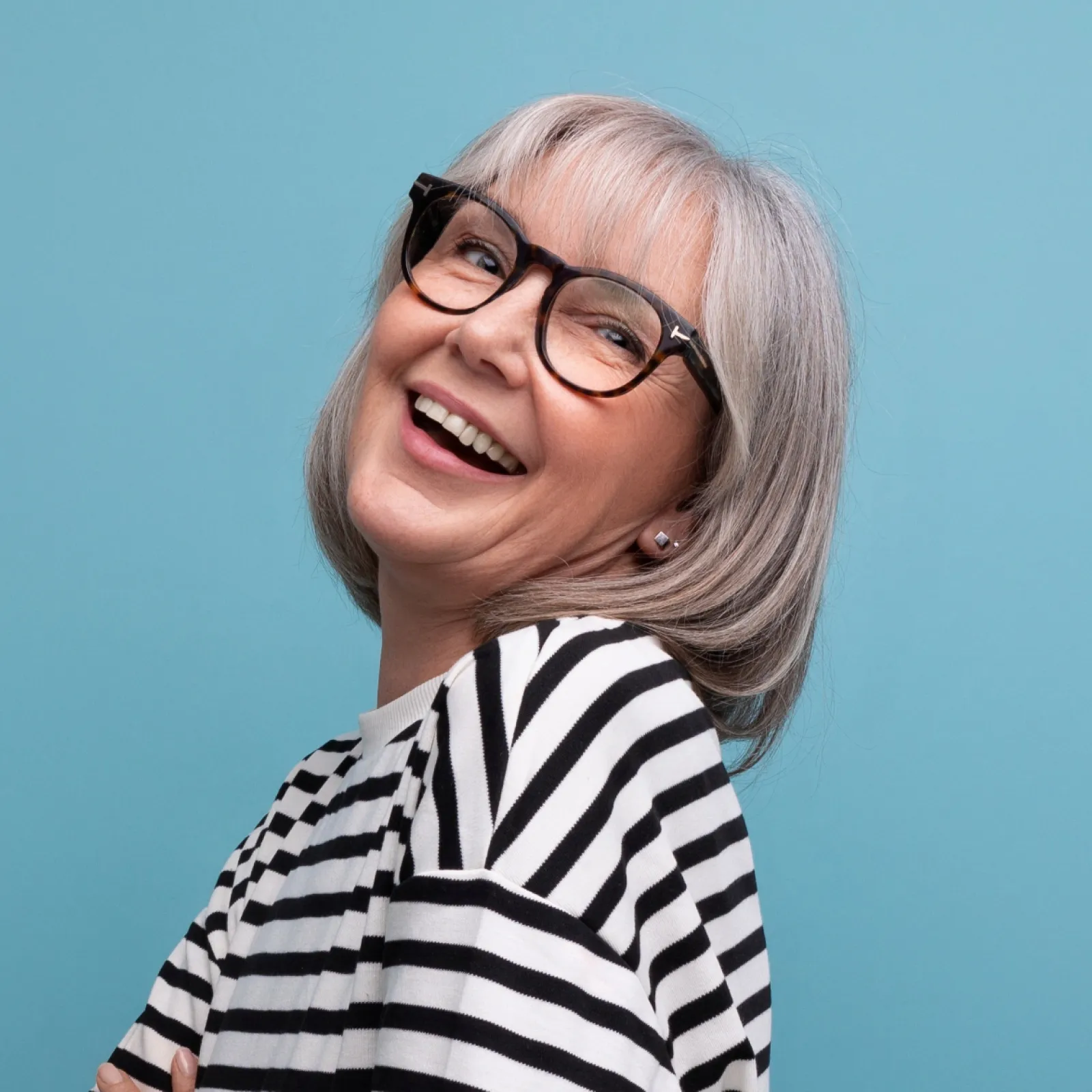 Woman smiling