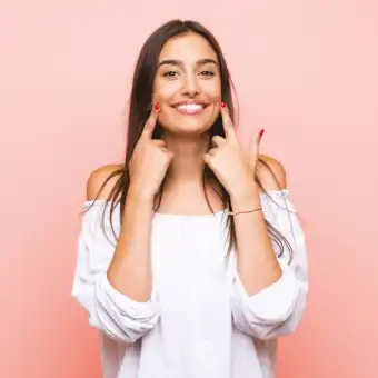 Woman smiling