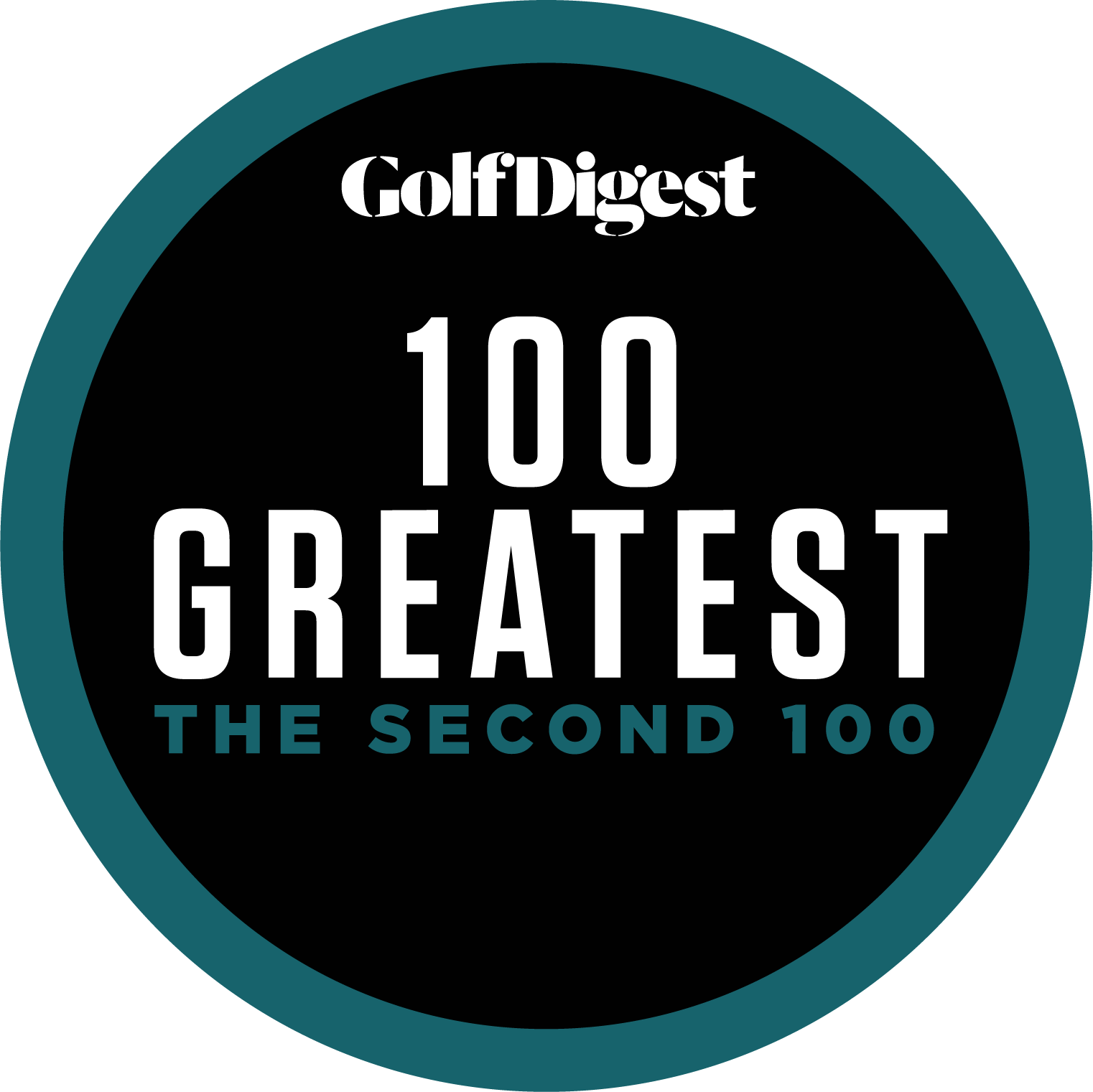 Golf tournament award. 100 greatest golf courses