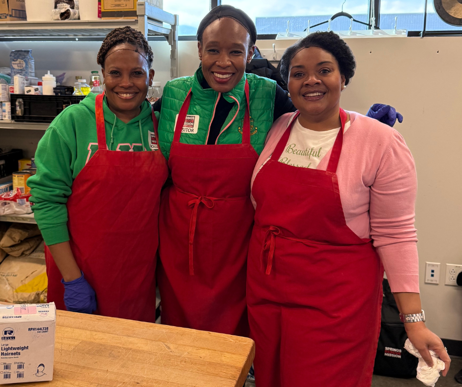 Volunteers serving at Springs Rescue Mission