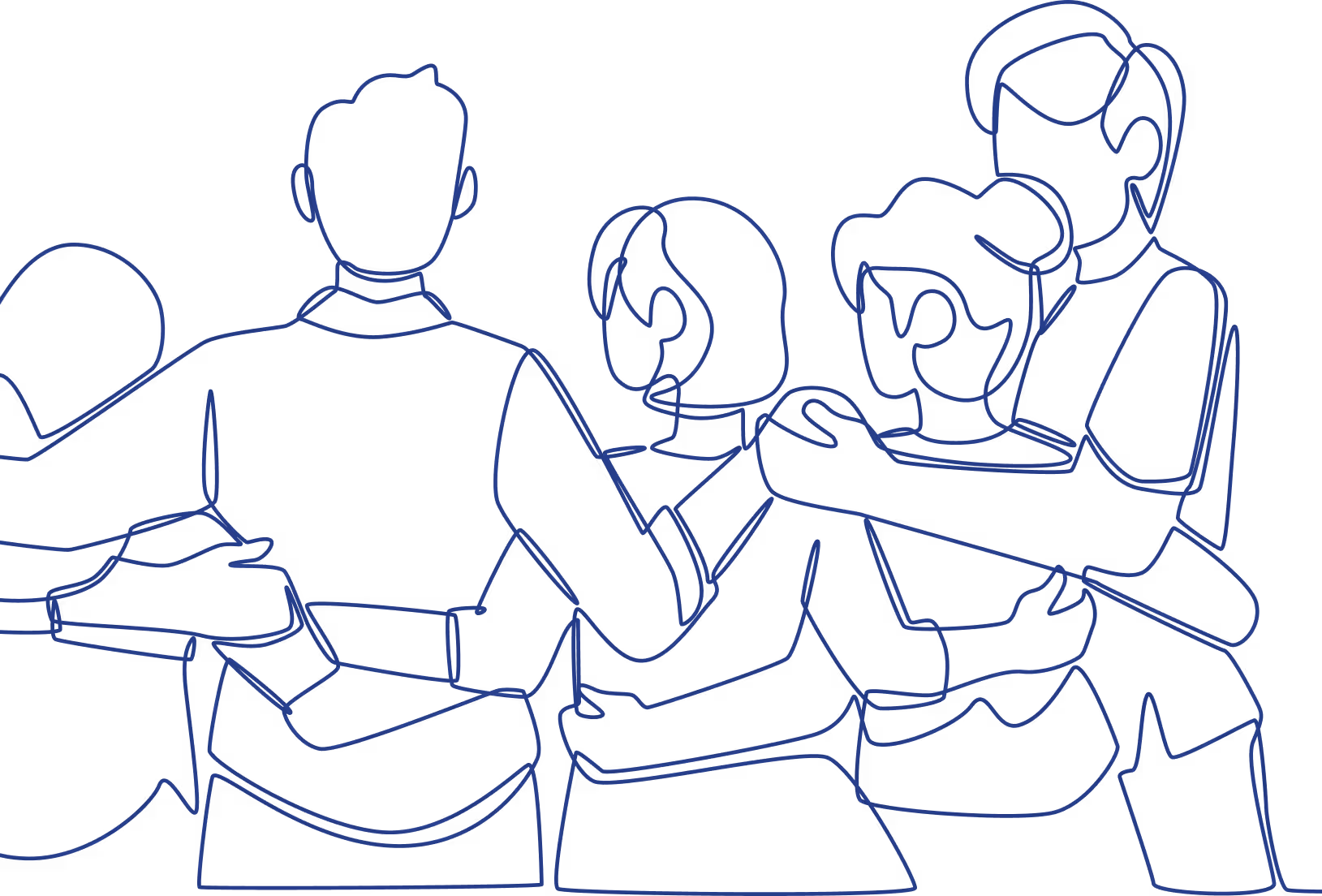 Friend group on party