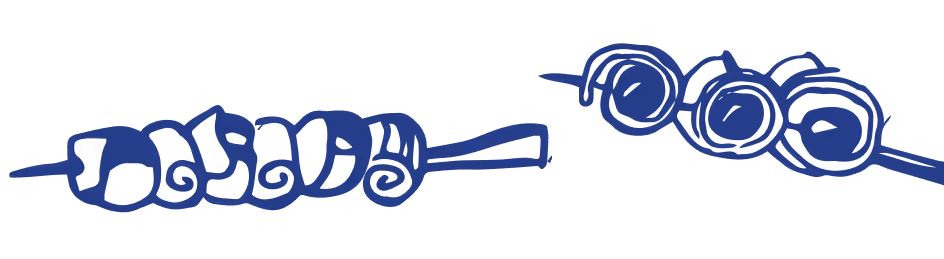 Two bbq sticks illustration