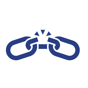 Broken chain link icon representing scattered event links