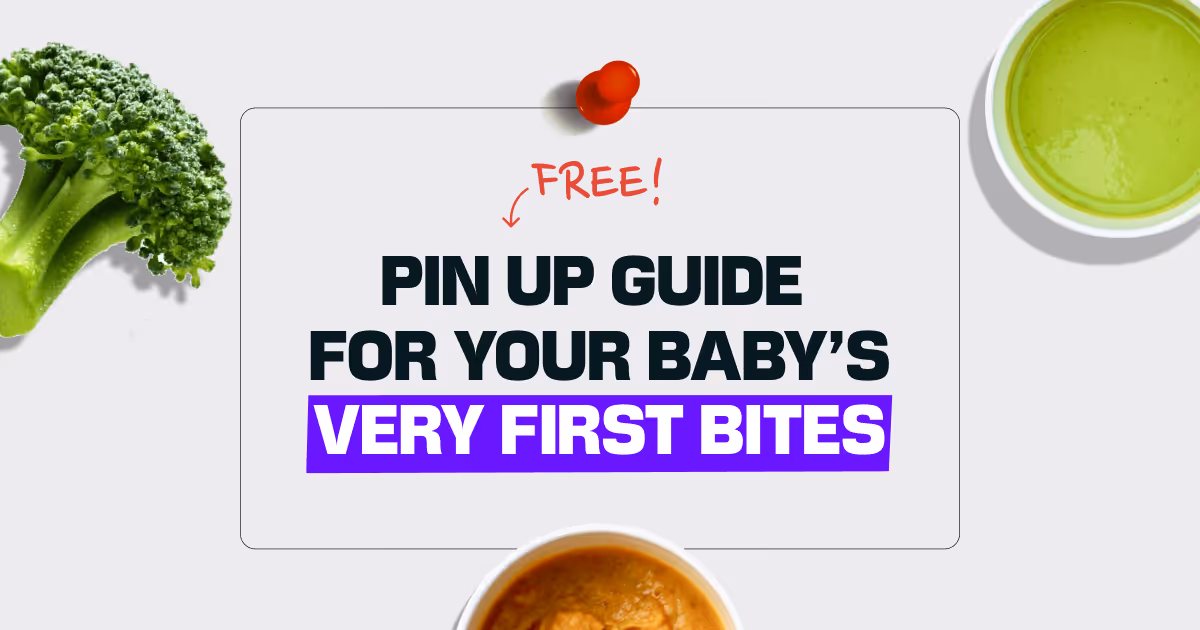 Get your free downloadable Weaning Chart for your baby's very first bites!