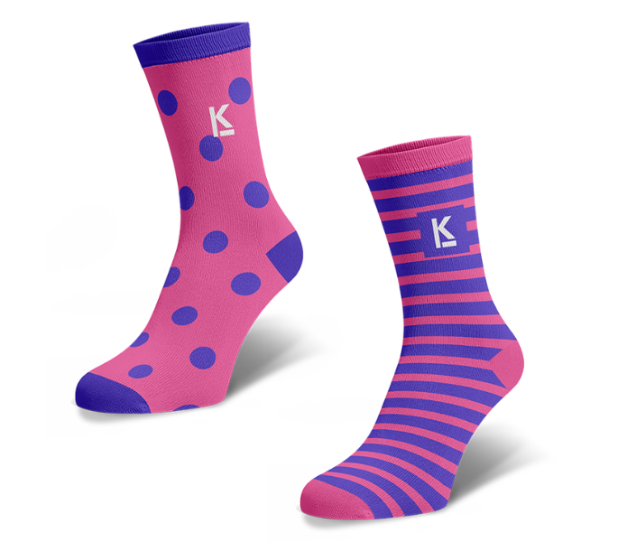 Mismatched Organic Cotton Crew Dress Socks