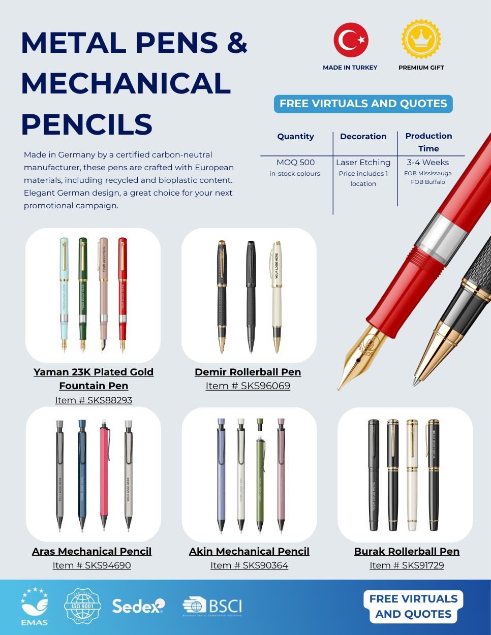 Turkish Metal Pens Flyer
