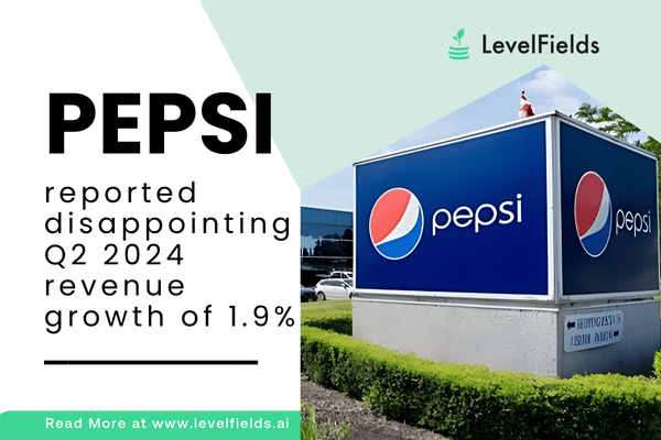 PepsiCo reports disappointing Q2 growth, snack sales drop 2%.