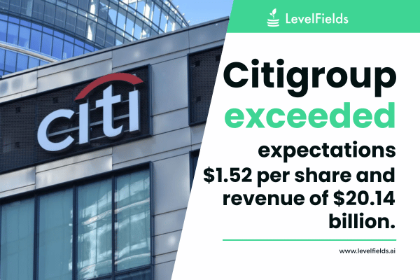 Citigroup reports strong Q2, driven by 60% surge in investment banking.
