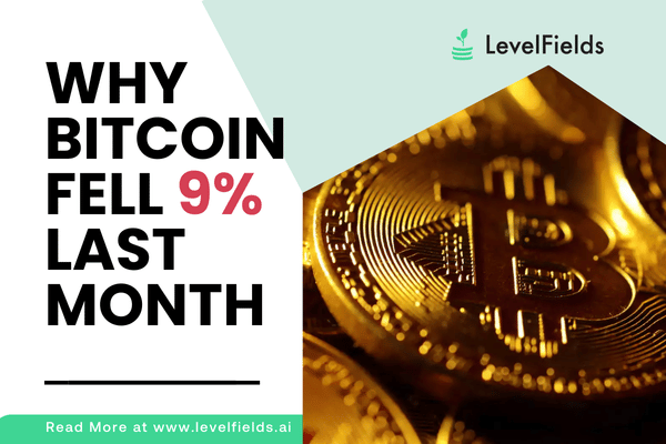 Bitcoin down 9% last month due to German selloff and market pressure.