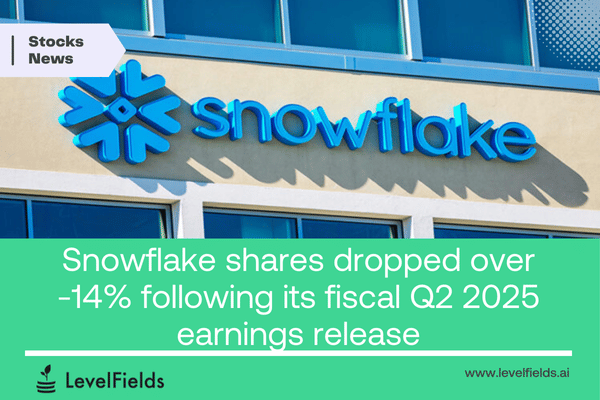 Snowflake Stock Drops 14% Amid Concerns Over Decelerating Product Revenue Growth