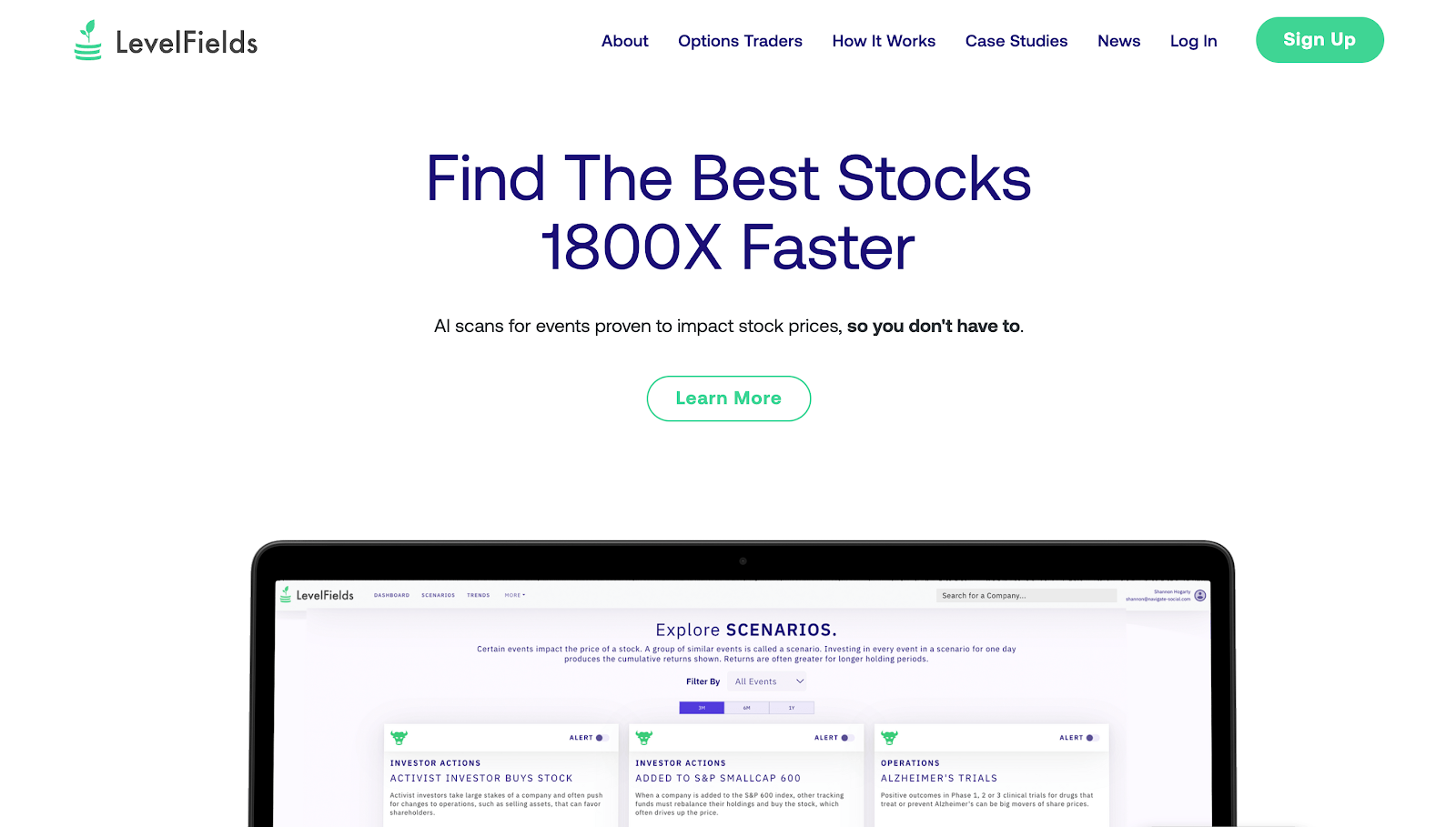 LevelFields sector investing tool