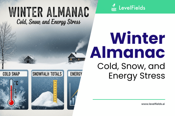 Harsh winter forecast raises blackout risks, with energy, utilities, and snow equipment stocks positioned to gain.