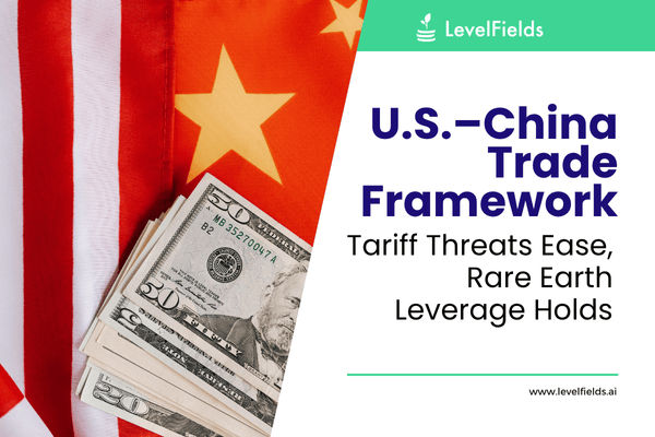 The U.S. and China reached a framework deal, pausing Trump’s planned 100% tariffs ahead of the Trump–Xi summit.