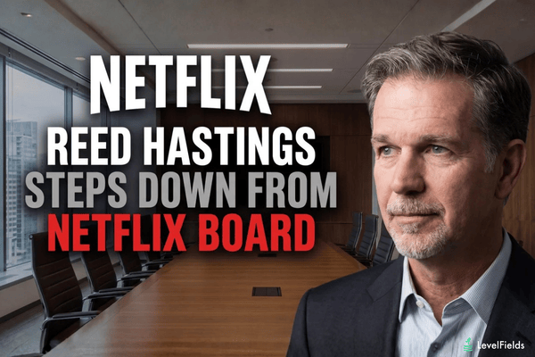 Netflix shares drop as co-founder Reed Hastings steps down as chairman, signaling leadership transition after June meeting.