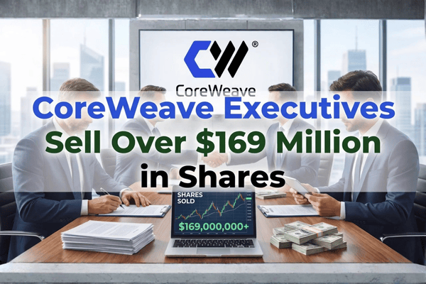 CoreWeave sees $169 million insider selling as executives offload shares, signaling potential profit-taking in AI cloud sector.