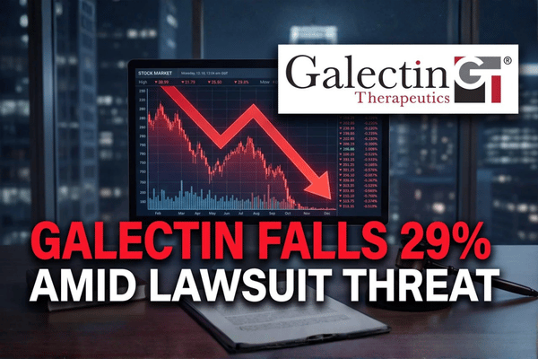 Galectin Therapeutics faces class action probe after 28% stock drop tied to regulatory update on lead drug candidate.