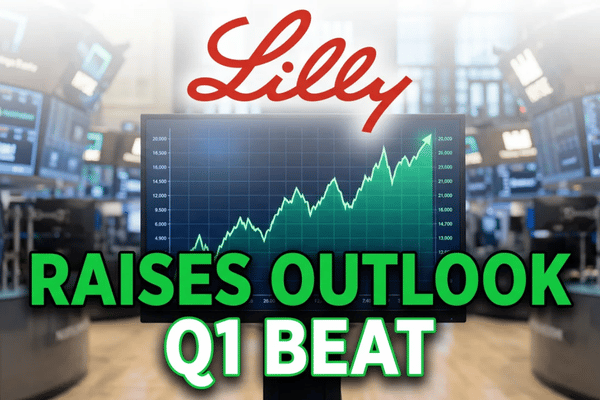 Eli Lilly surges on earnings beat and raised guidance, driven by strong demand for Mounjaro and Zepbound.