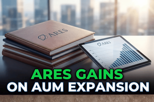 Ares Management gains on Q1 earnings, with rising assets under management and strong income growth.